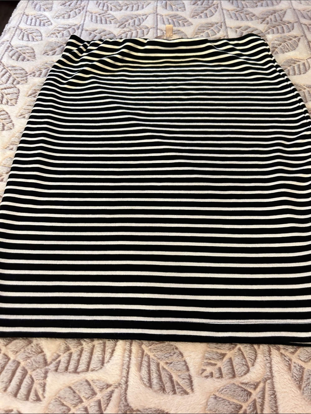 Philosophy Black and White Striped Pencil Skirt